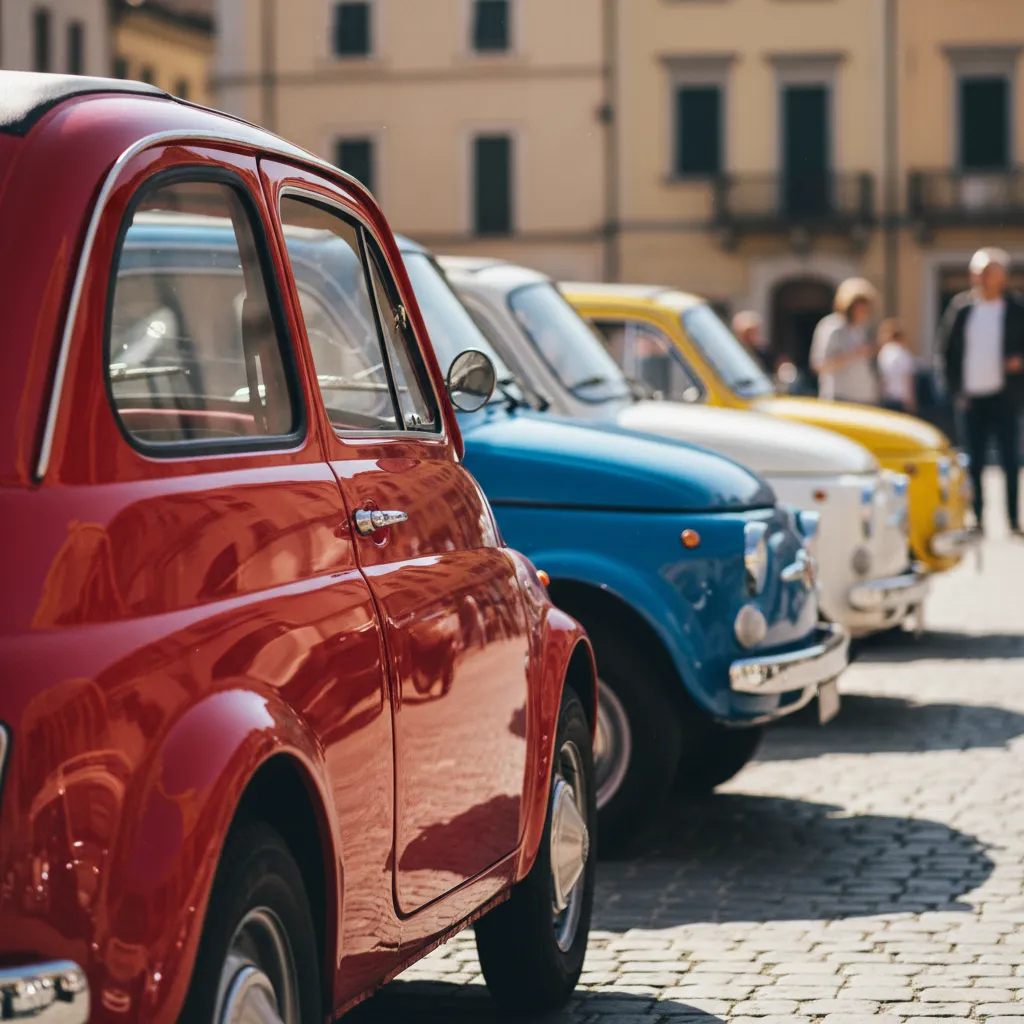Rassemblement de Fiat 500 de collection : un spectacle haut en couleur prisé des passionnés