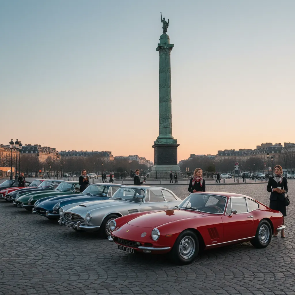 Le départ du Rallye des Princesses depuis la Place Vendôme à Paris est un moment d'exception
