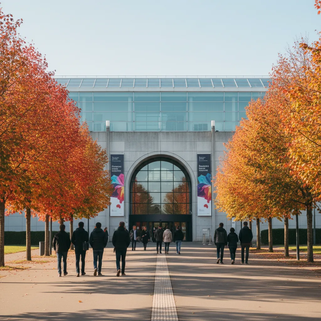 L'entrée du Parc des Expositions de Rouen un jour de salon automobile
