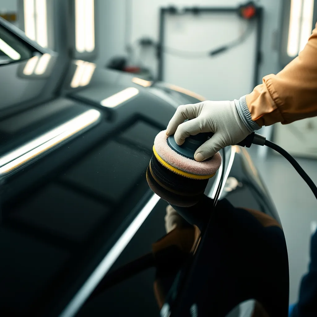 Lustrage final au polisseur rotatif pour obtenir une finition miroir