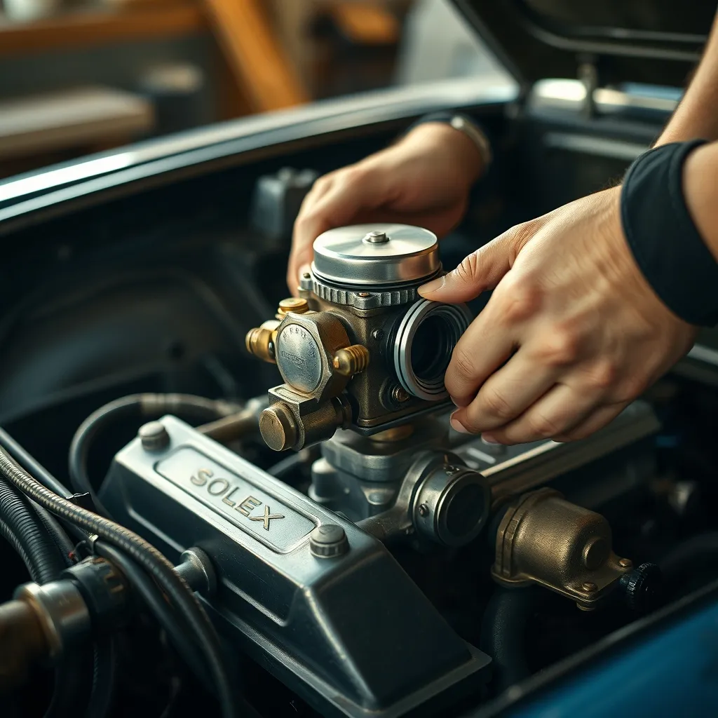 Réglage d'un carburateur Solex sur un moteur de voiture ancienne française
