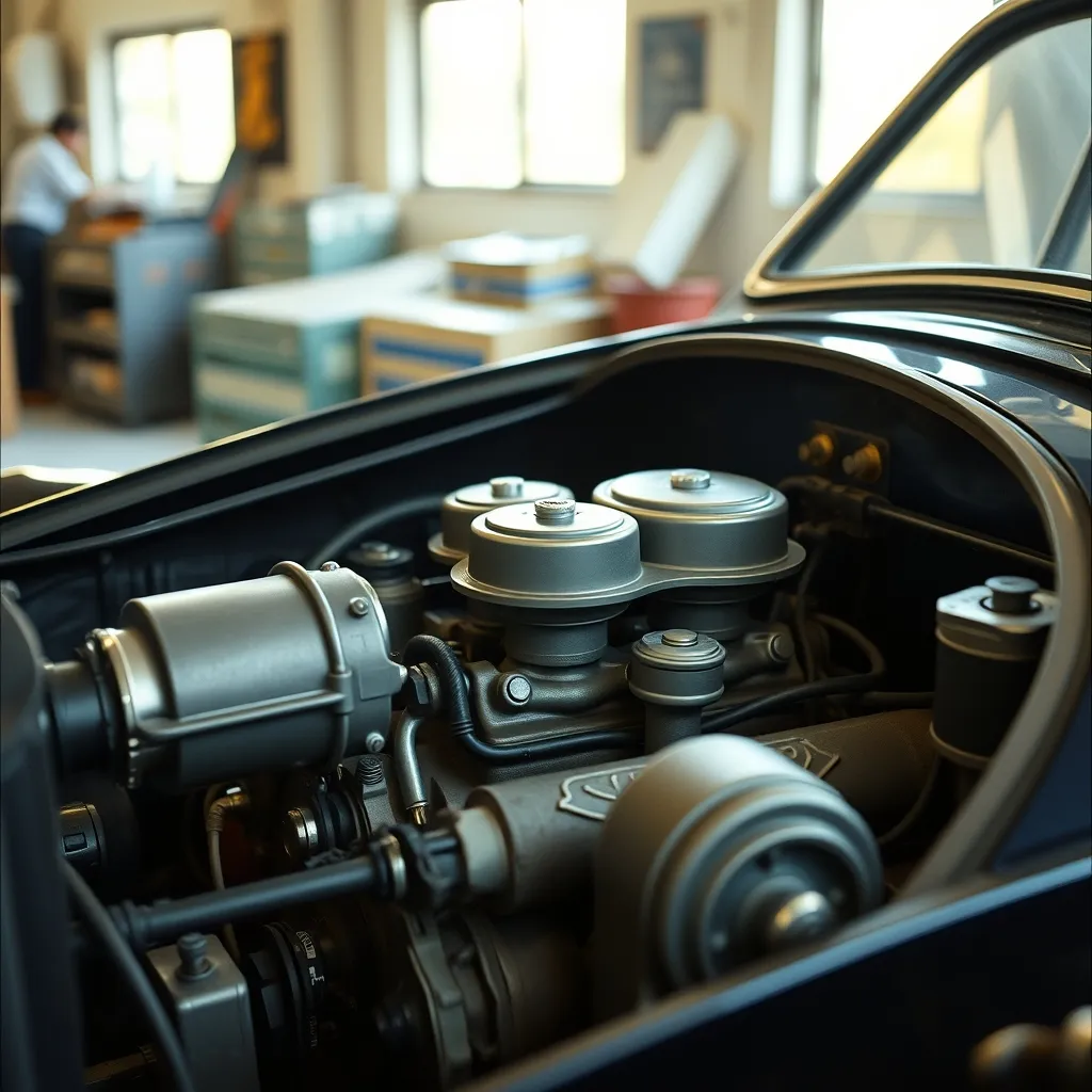 Le moteur Perfo quatre cylindres de la Traction 11 CV, ici après une restauration complète