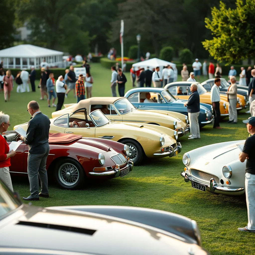 Le concours d'élégance réunit les plus beaux véhicules de collection sur la pelouse du village