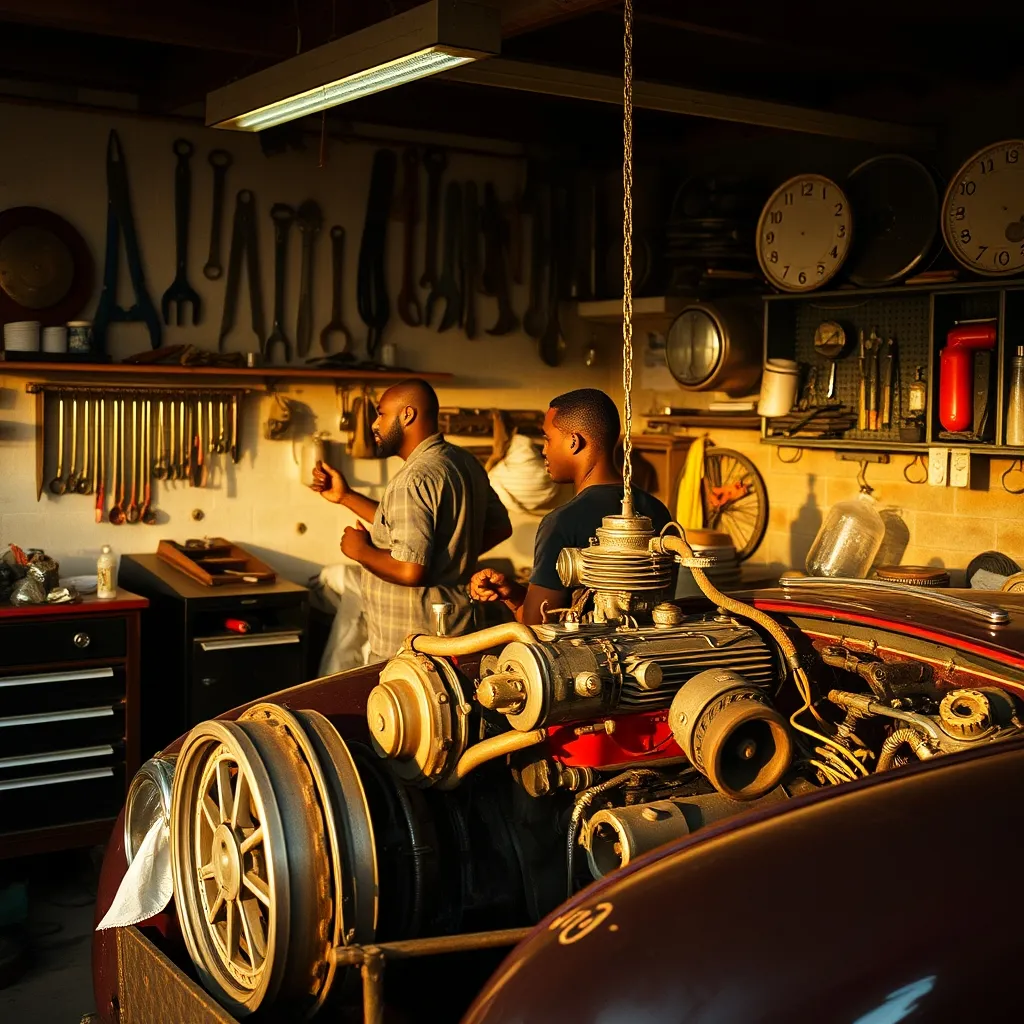 Un atelier de restauration présentant les gestes du métier lors du village des artisans