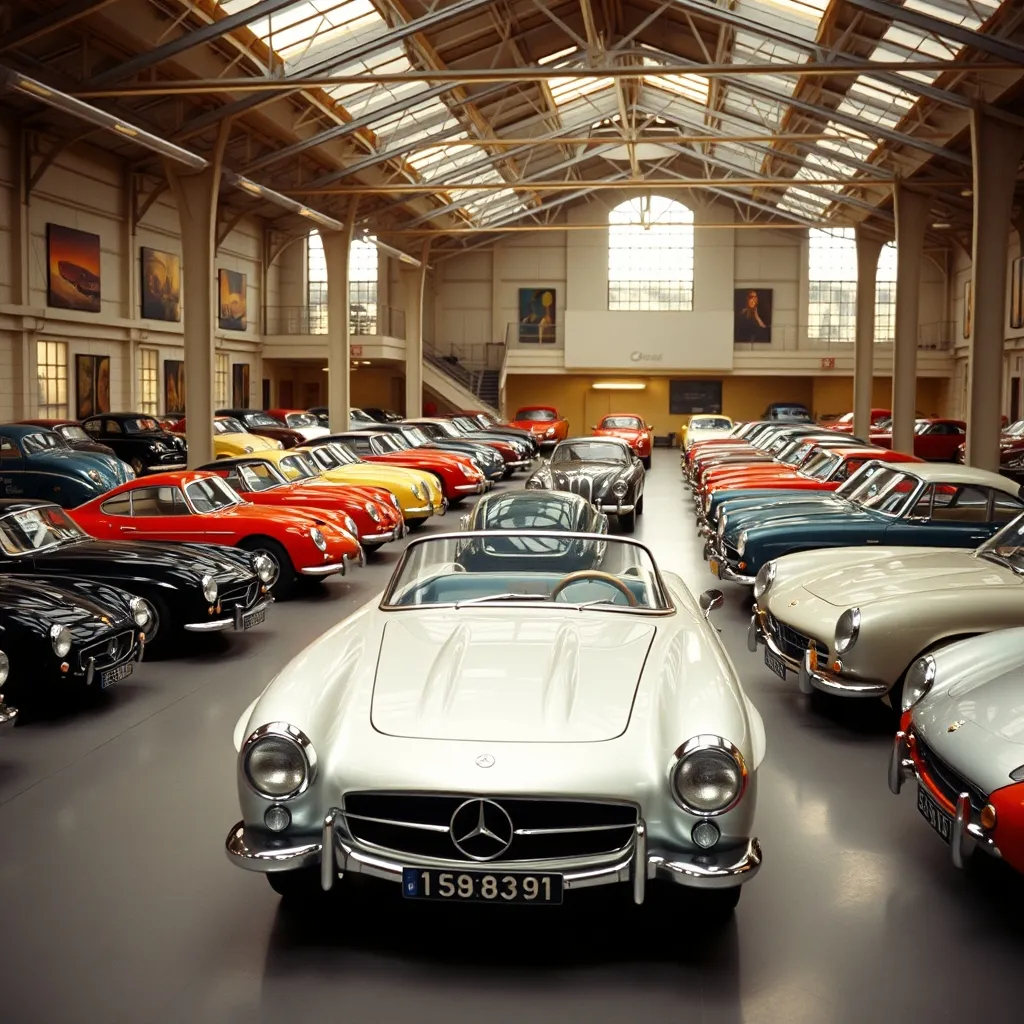Les halls automobiles du musée de Sinsheim abritent plus de 300 véhicules de collection