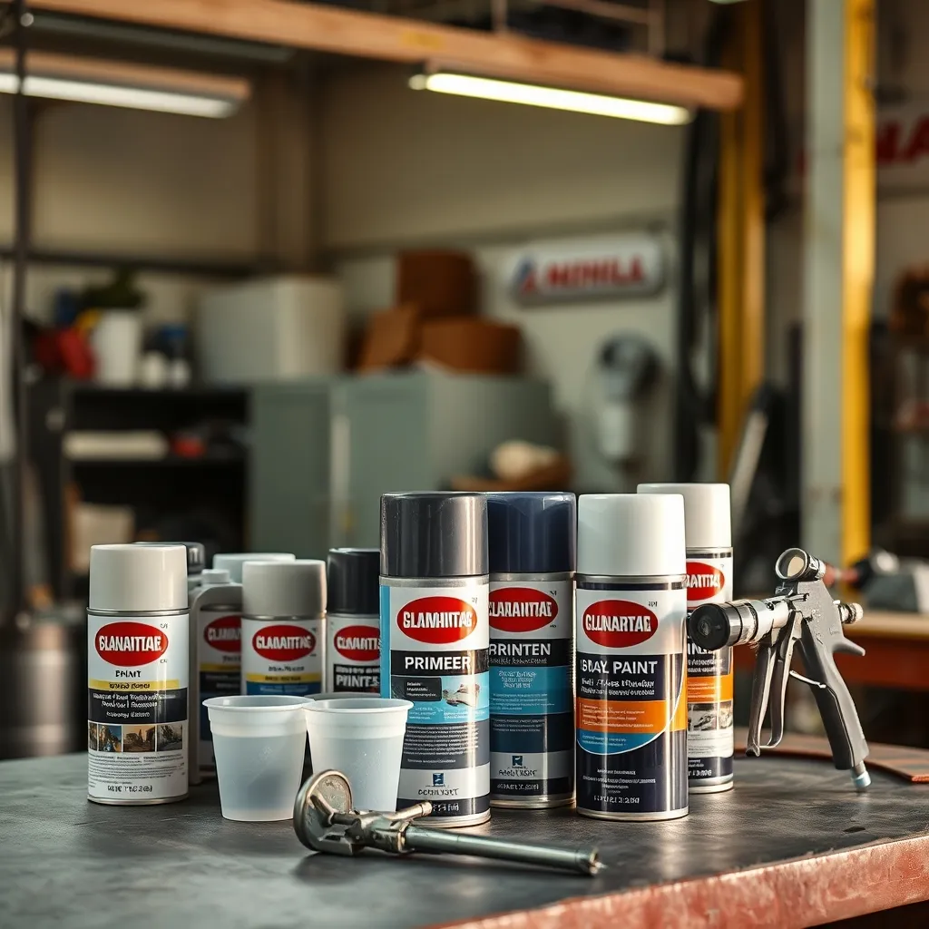 Gamme de produits professionnels pour la mise en peinture automobile