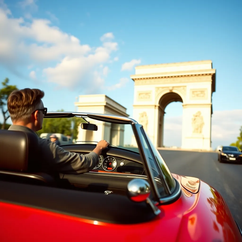 Rouler en cabriolet devant l'Arc de Triomphe reste un moment inoubliable de la Traversée