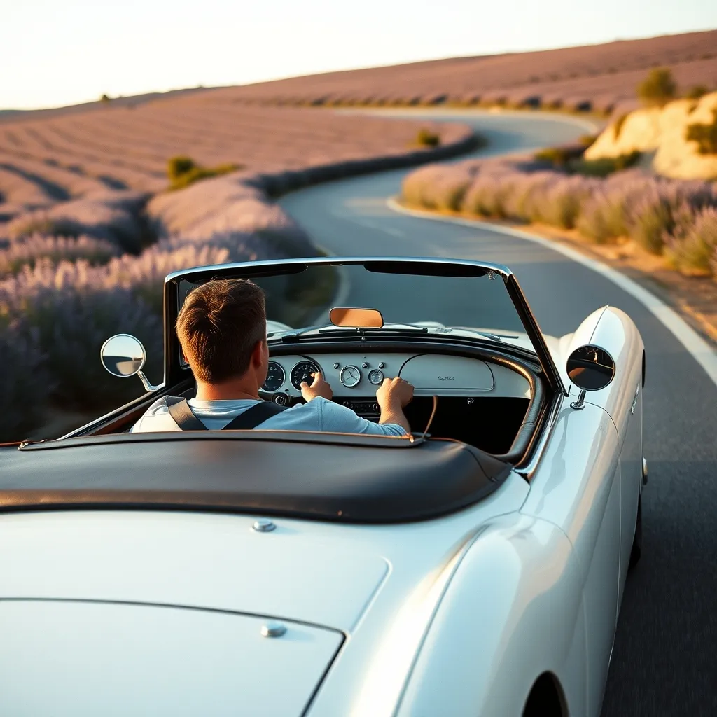 L'Austin-Healey 3000 sur les routes de Provence, un pur bonheur de conduite
