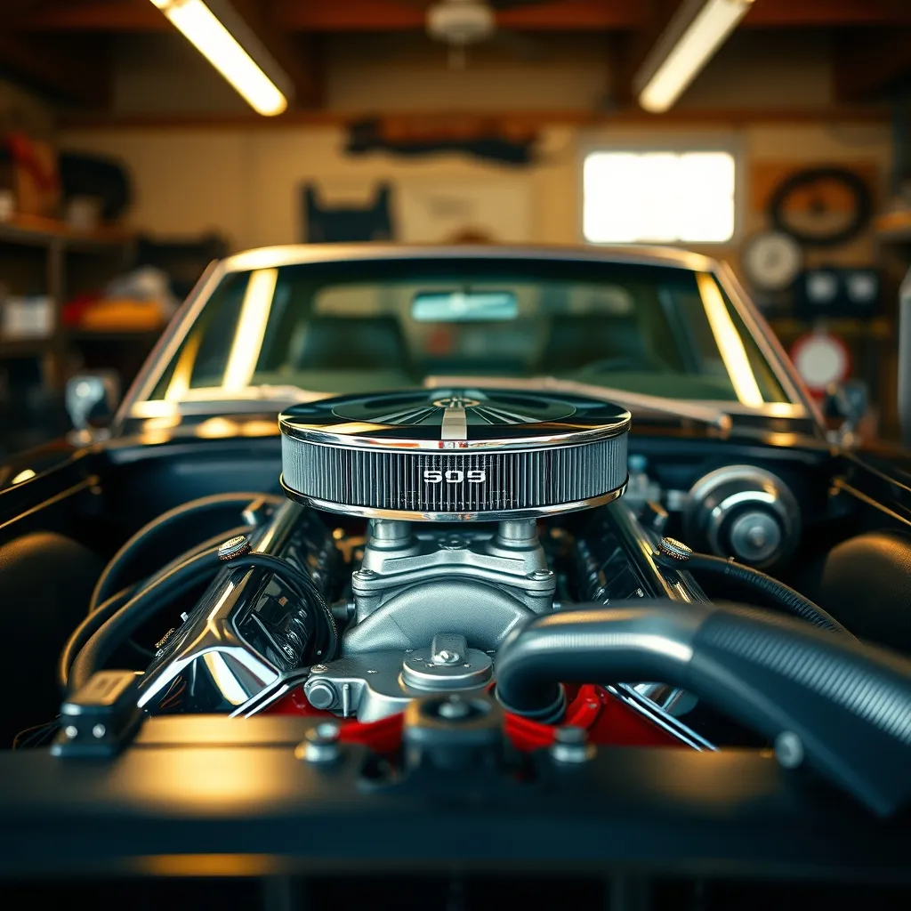 Bloc V8 d'une Chevrolet Camaro SS 1969, mécanique robuste et accessible pour l'entretien