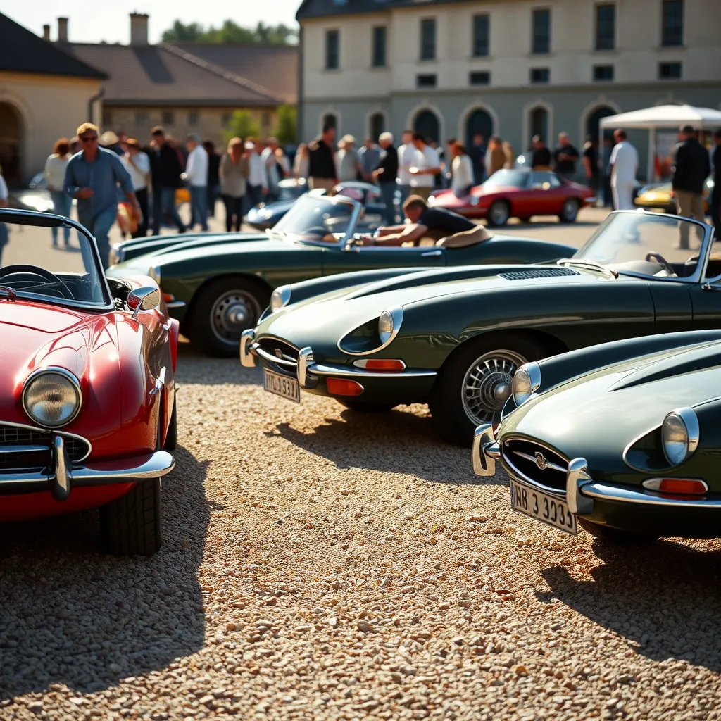 Trois légendes du cabriolet ancien réunies lors d'un rassemblement de collection