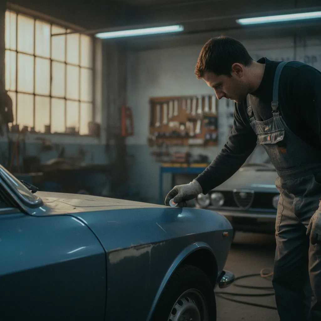 Le test de l'aimant révèle instantanément les zones de mastic sur la carrosserie