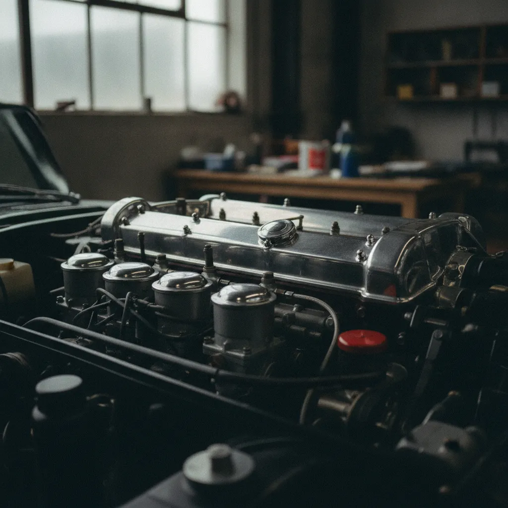 Le moteur six cylindres XK de la Type E, une mécanique légendaire à entretenir avec soin
