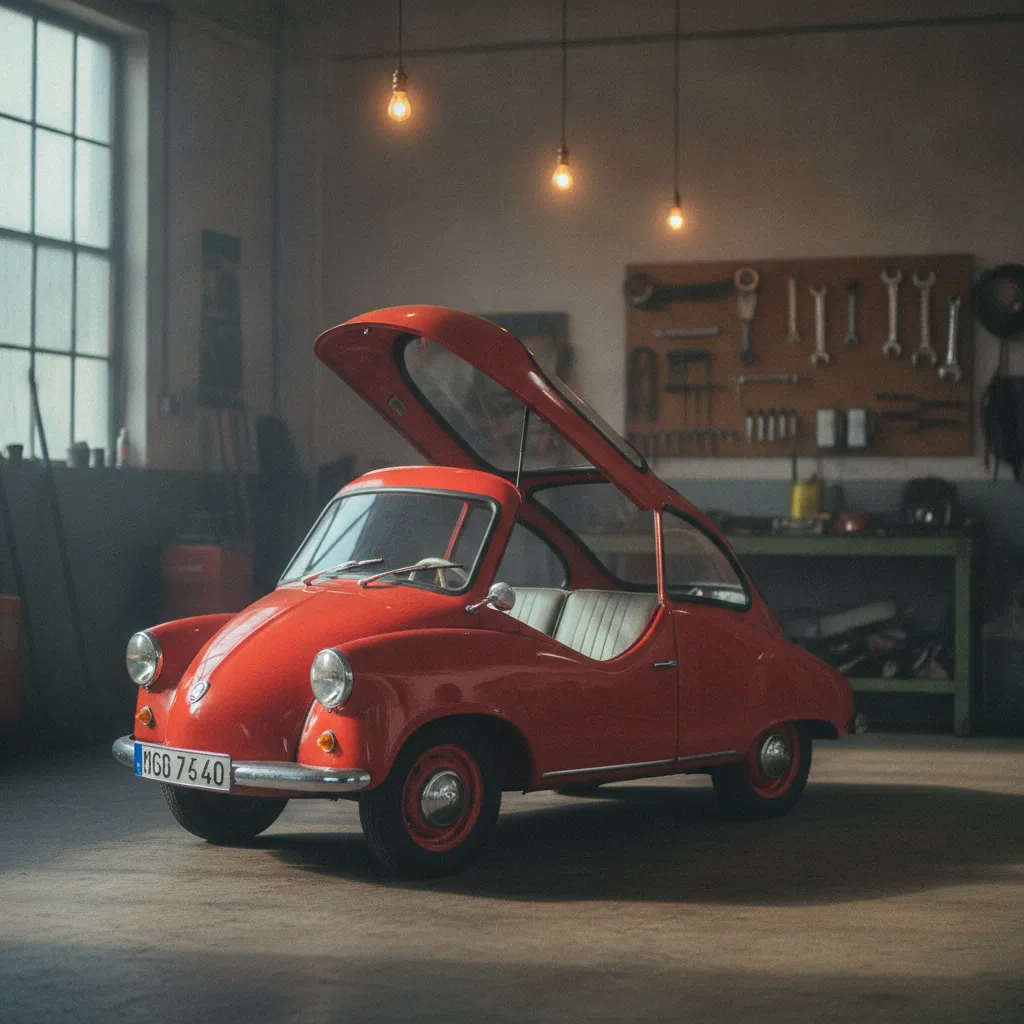 Le Messerschmitt KR200 et son habitacle en forme de cockpit d'avion