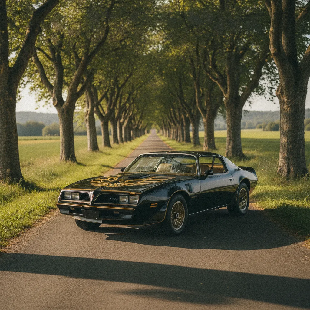 Pontiac Firebird Trans Am 1977, rendue célèbre par le film Smokey and the Bandit