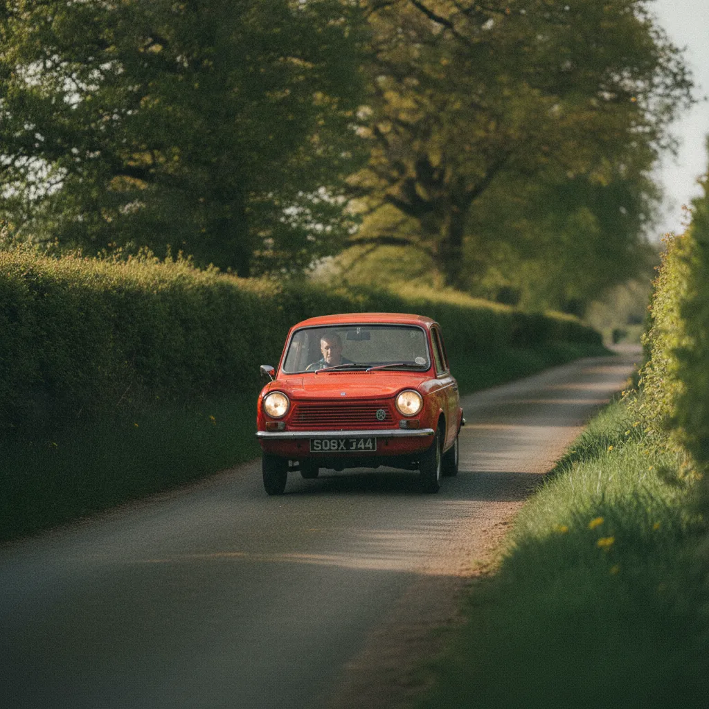 La Reliant Robin en action sur les routes de campagne, un classique britannique accessible