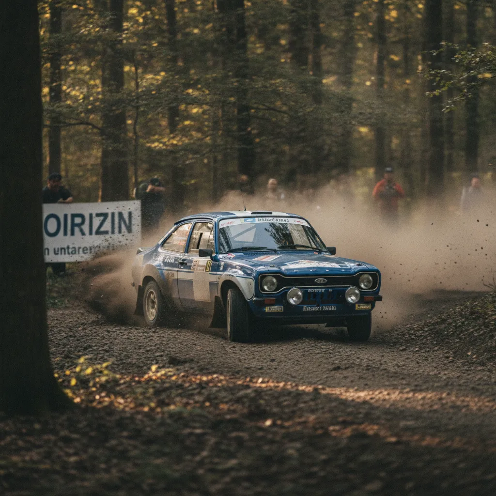 La Ford Escort Mk2 en action sur piste forestière, son terrain de prédilection