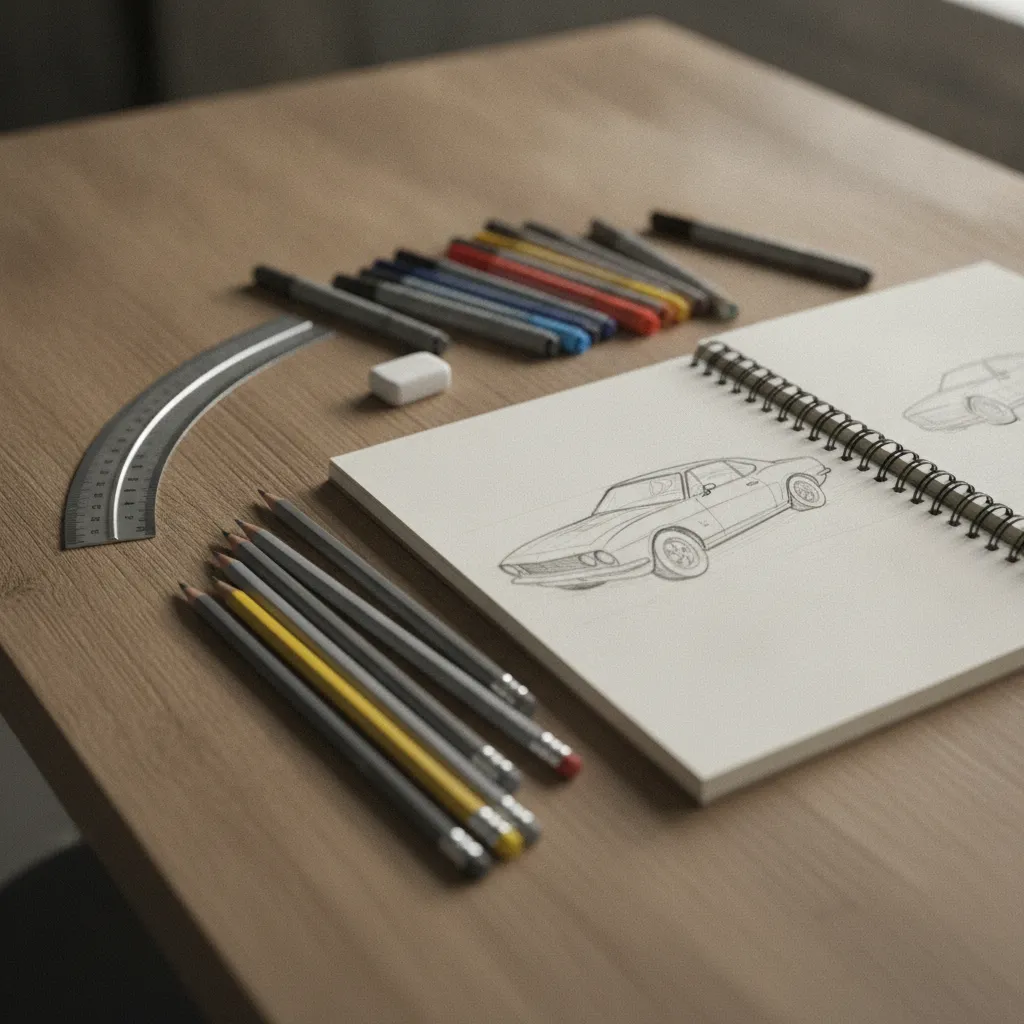 Le matériel essentiel pour débuter le dessin de voiture ancienne