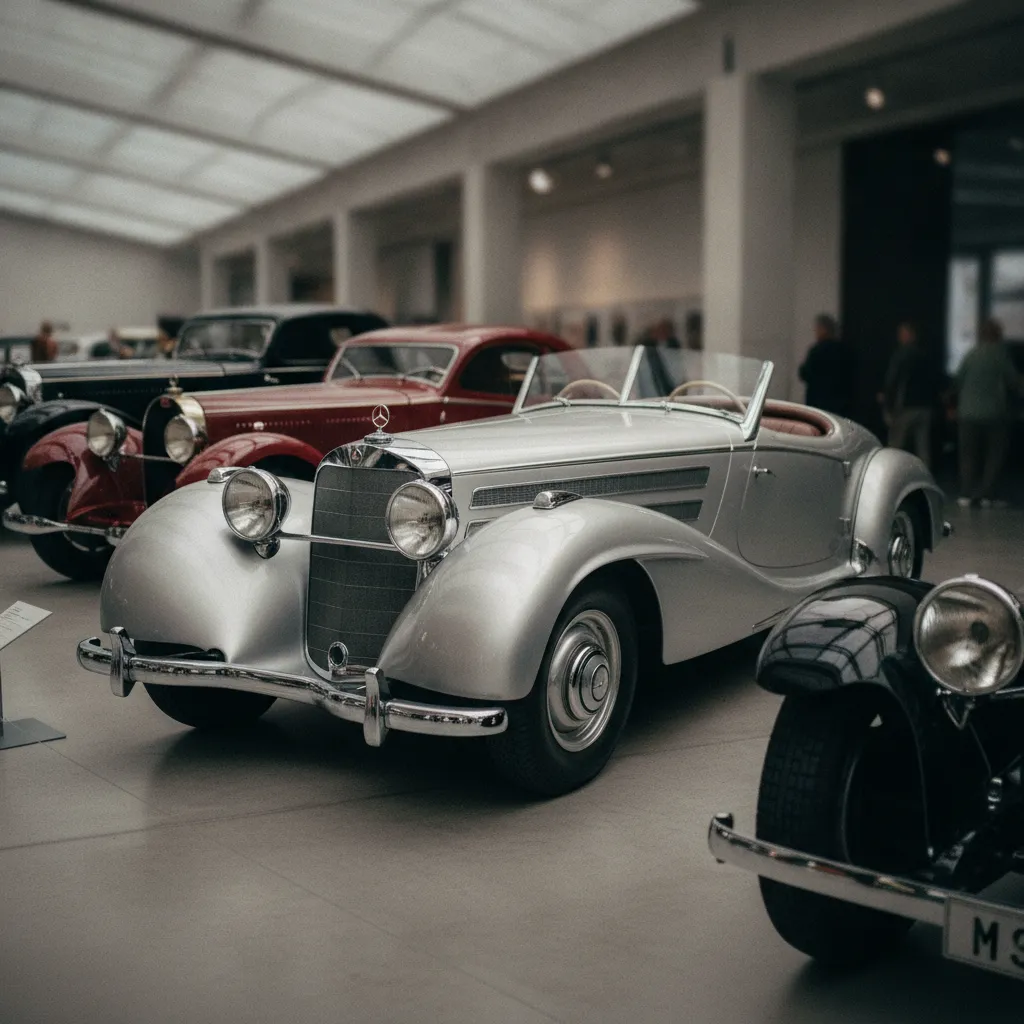 Mercedes-Benz 500 K de 1936 exposée dans la section des marques européennes