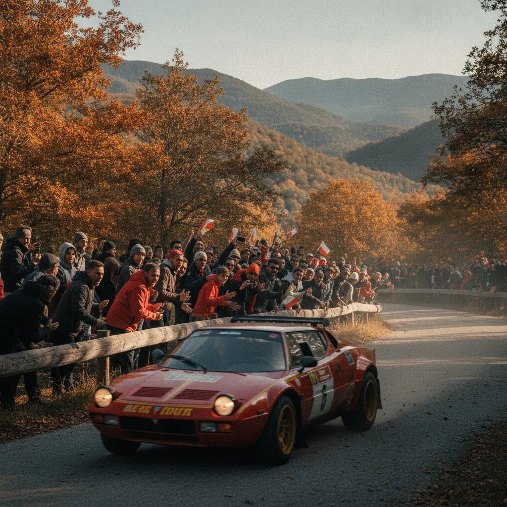 Les spectateurs se rassemblent dans les cols pour admirer le passage des voitures historiques