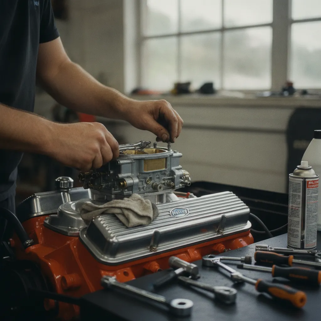 Réglage d'un carburateur Holley quatre corps sur un V8 Chevrolet small-block