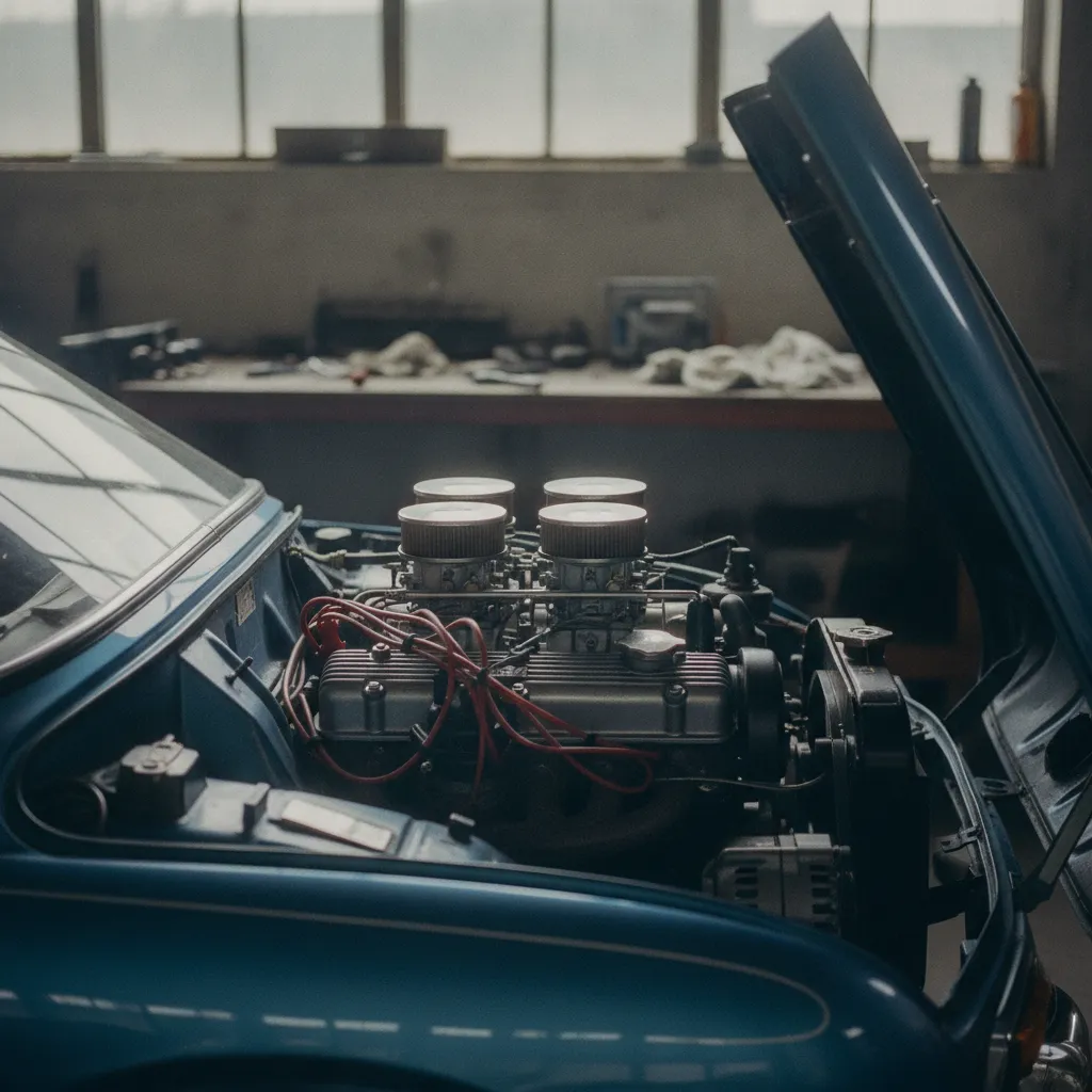 Le bloc Gordini à double carburateur, cœur mécanique de la berlinette Alpine A110