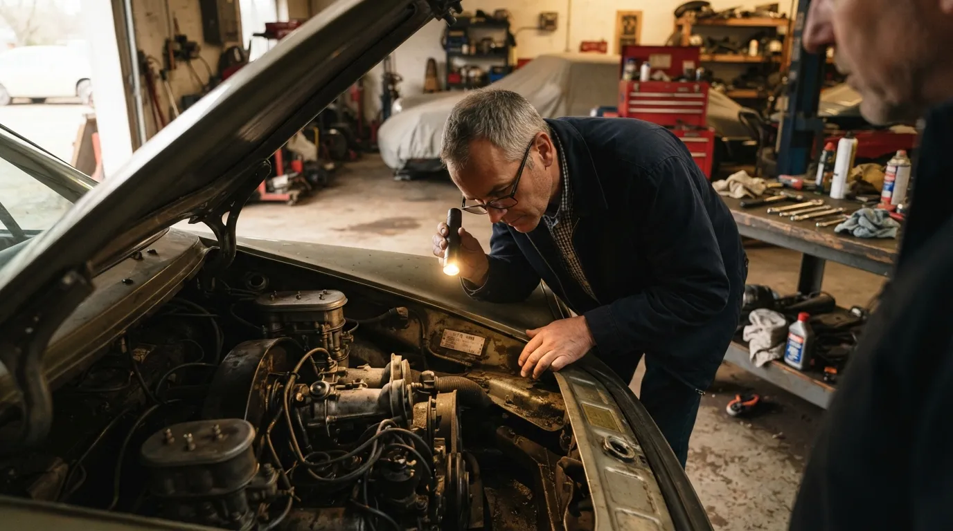 Vérifier le numéro de série sur le châssis et la plaque constructeur reste le premier réflexe contre les arnaques à l'achat d'une ancienne