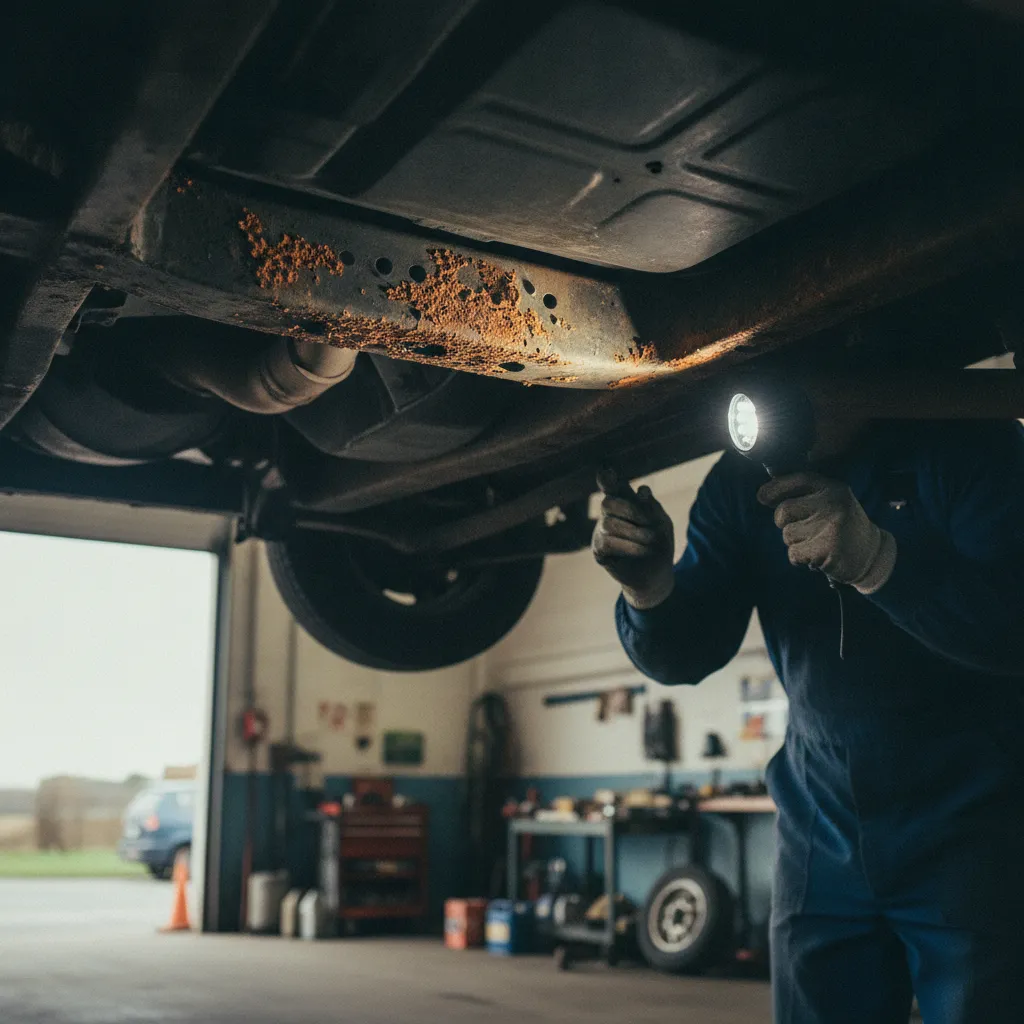 Les bas de caisse et longerons sont les premières zones à inspecter sur toute MG B