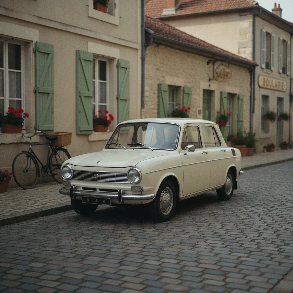 La Simca 1000 de base, berline populaire dont est issue toute la gamme Rallye