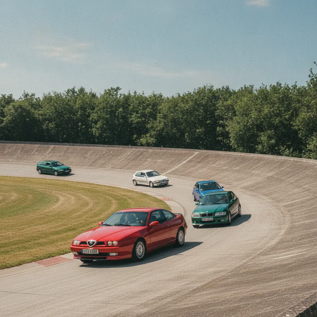 L'anneau de vitesse de Montlhéry accueille des sessions de roulage pour les youngtimers inscrites